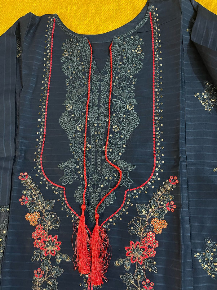EMBROIDERED WOMEN STITCHED 3PC SUIT