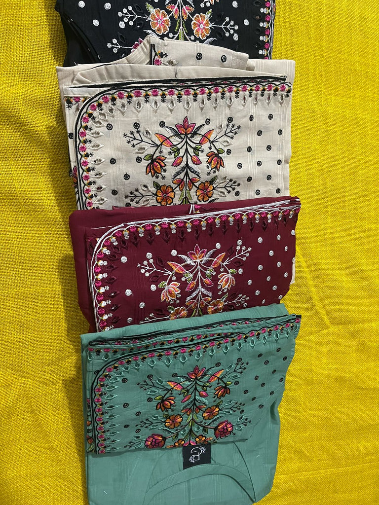 EMBROIDERED WOMEN STITCHED 3PC SUIT