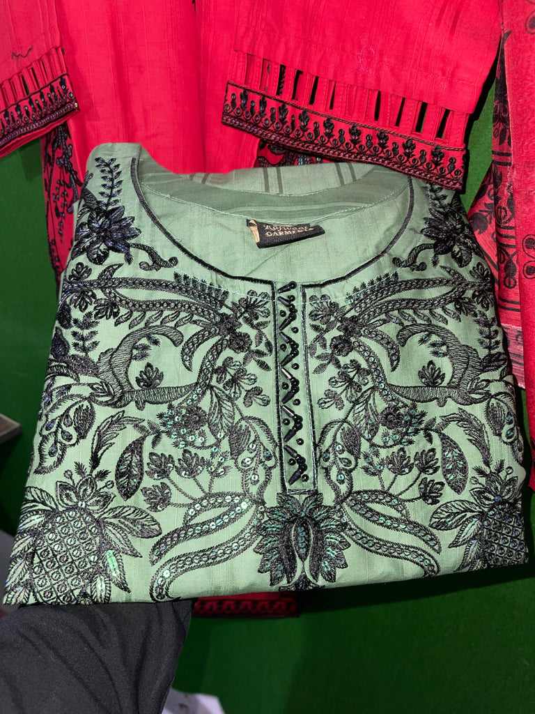 EMBROIDERED WOMEN STITCHED 3PC SUIT