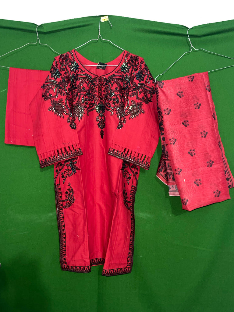 EMBROIDERED WOMEN STITCHED 3PC SUIT