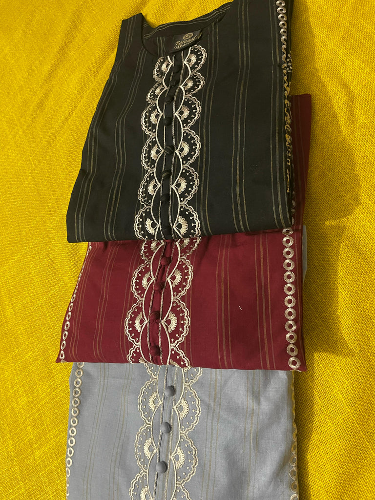 EMBROIDERED WOMEN STITCHED 3PC SUIT
