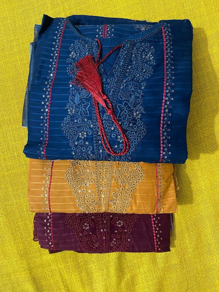 EMBROIDERED WOMEN STITCHED 3PC SUIT